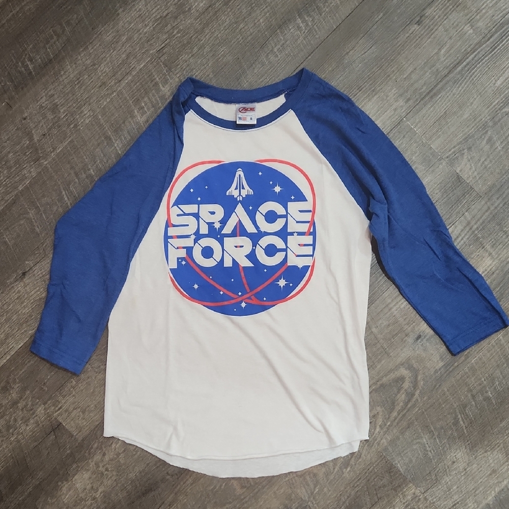 Women's SPACE FORCE Raglan Shirt - Blue and White